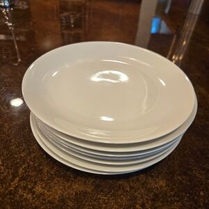 Set of 7 Arzberg Salad Dessert Plates 7.5" White Porcelain Coupe Made in Germany